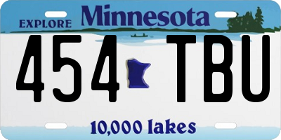 MN license plate 454TBU