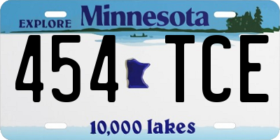 MN license plate 454TCE