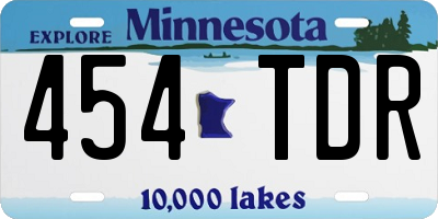 MN license plate 454TDR