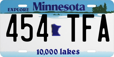 MN license plate 454TFA