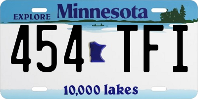 MN license plate 454TFI