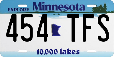 MN license plate 454TFS