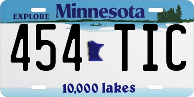 MN license plate 454TIC