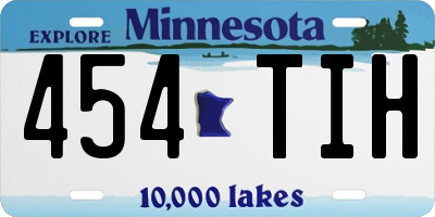 MN license plate 454TIH