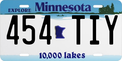MN license plate 454TIY