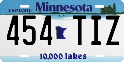 MN license plate 454TIZ