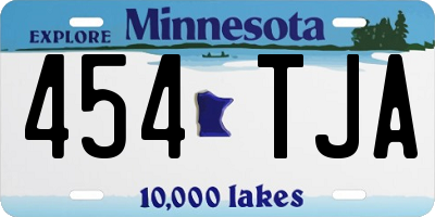 MN license plate 454TJA