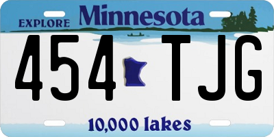 MN license plate 454TJG