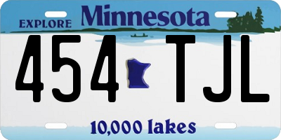 MN license plate 454TJL