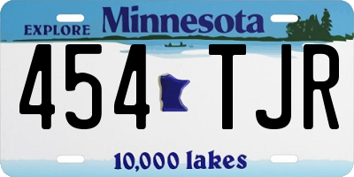 MN license plate 454TJR