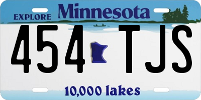 MN license plate 454TJS