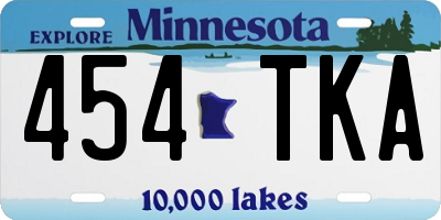 MN license plate 454TKA
