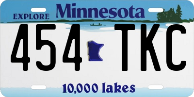 MN license plate 454TKC