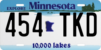 MN license plate 454TKD