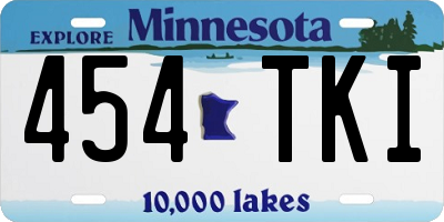 MN license plate 454TKI