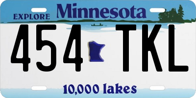 MN license plate 454TKL