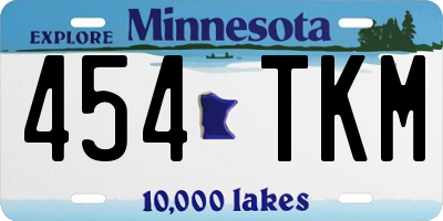 MN license plate 454TKM