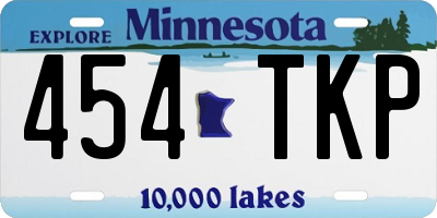 MN license plate 454TKP