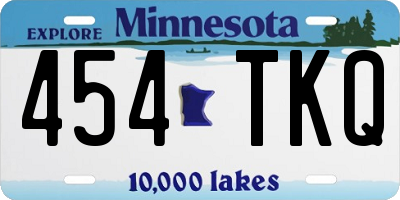 MN license plate 454TKQ
