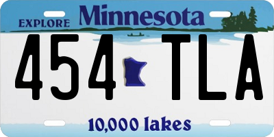 MN license plate 454TLA