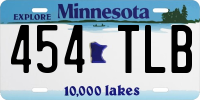 MN license plate 454TLB