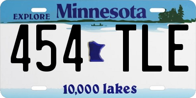 MN license plate 454TLE