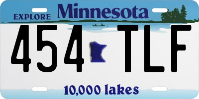 MN license plate 454TLF