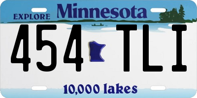 MN license plate 454TLI