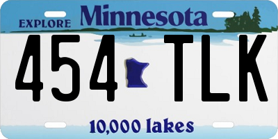 MN license plate 454TLK