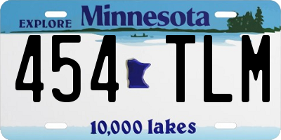 MN license plate 454TLM
