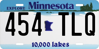 MN license plate 454TLQ