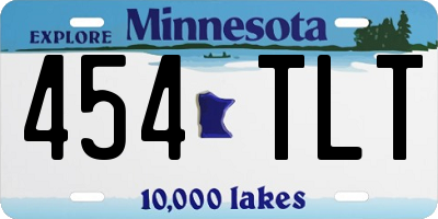 MN license plate 454TLT