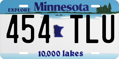 MN license plate 454TLU