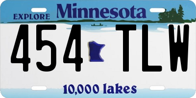 MN license plate 454TLW