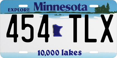 MN license plate 454TLX