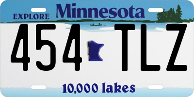 MN license plate 454TLZ
