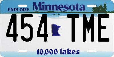 MN license plate 454TME