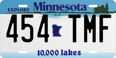 MN license plate 454TMF