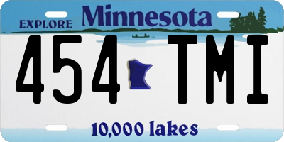MN license plate 454TMI