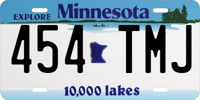 MN license plate 454TMJ