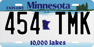 MN license plate 454TMK