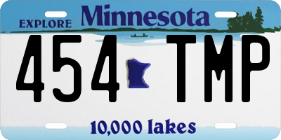 MN license plate 454TMP