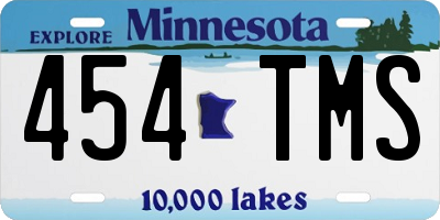 MN license plate 454TMS