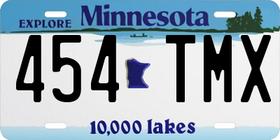 MN license plate 454TMX