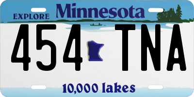 MN license plate 454TNA