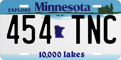 MN license plate 454TNC