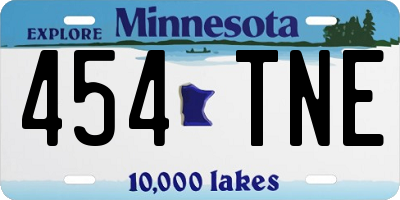 MN license plate 454TNE
