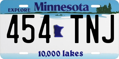 MN license plate 454TNJ