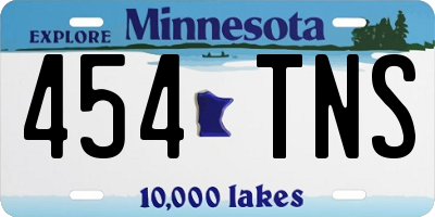 MN license plate 454TNS