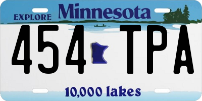 MN license plate 454TPA